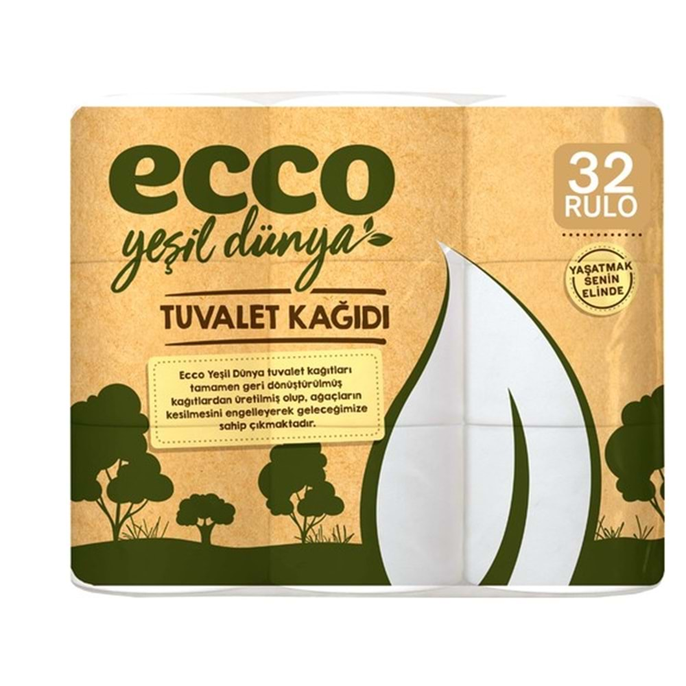 Ecco Yeşil Dünya Tuvalet Kağıdı 32li*3pk