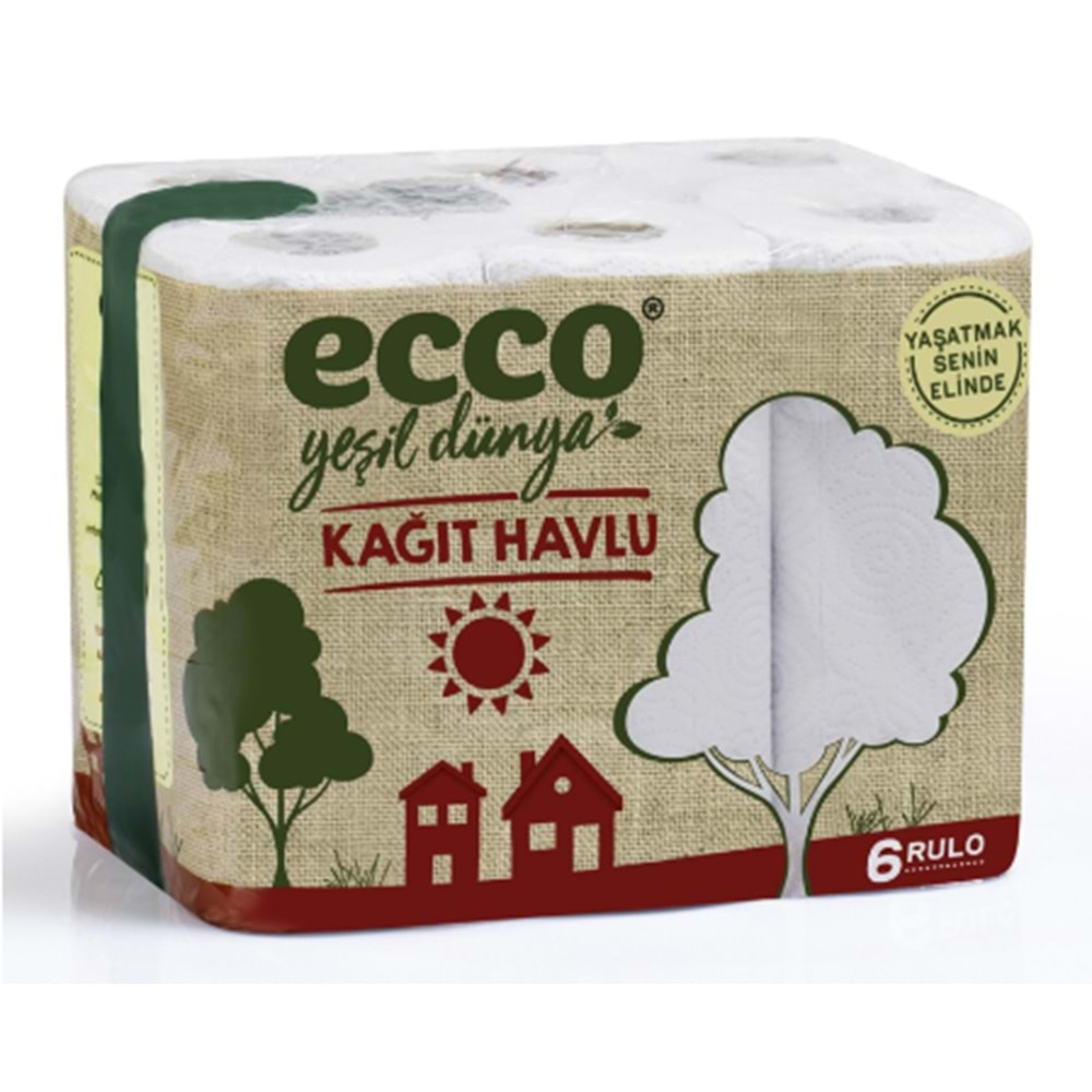 Ecco Yeşil Dünya Kağıt Havlu 6lı*4pk