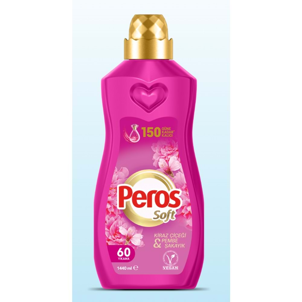 Peros Soft Konsantre Çamaşır Yumuşatıcı 1440ml Kiraz Çiçeği & Pempe Şakayık