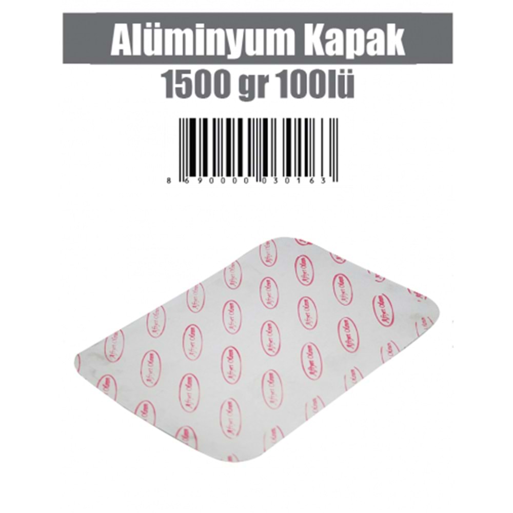 Alüminyum 1500gr Kapak 729/L 100lü