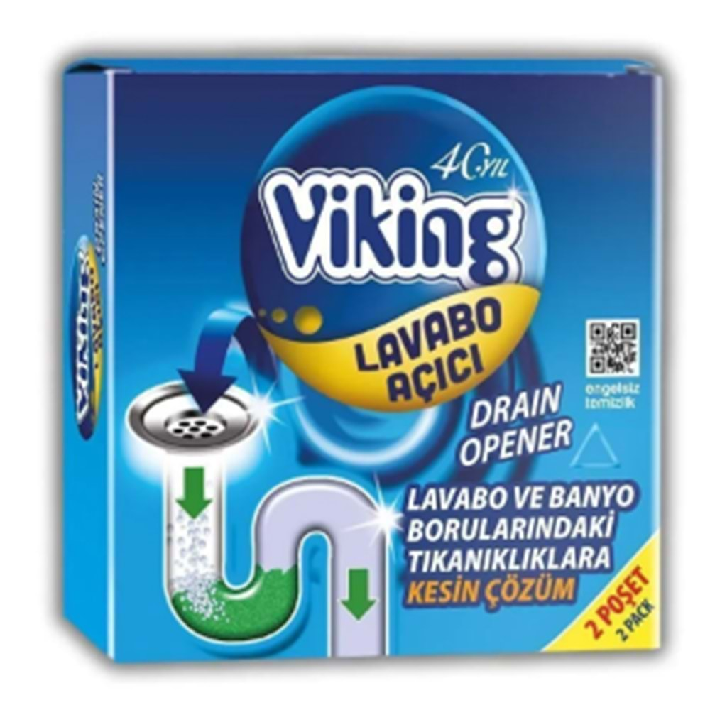 Viking Toz Lavabo Açıcı 2*50g 16lı