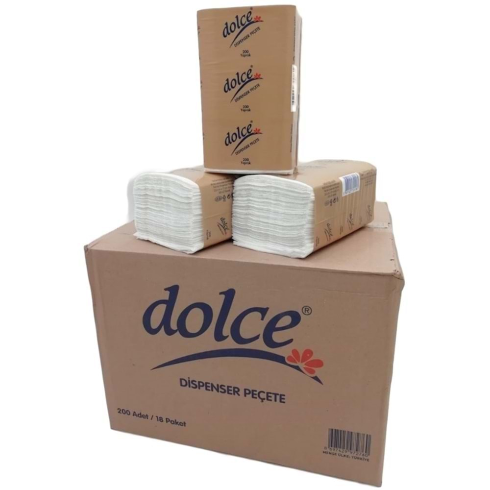 Dolce Dispenser Peçete 200lü*18pk