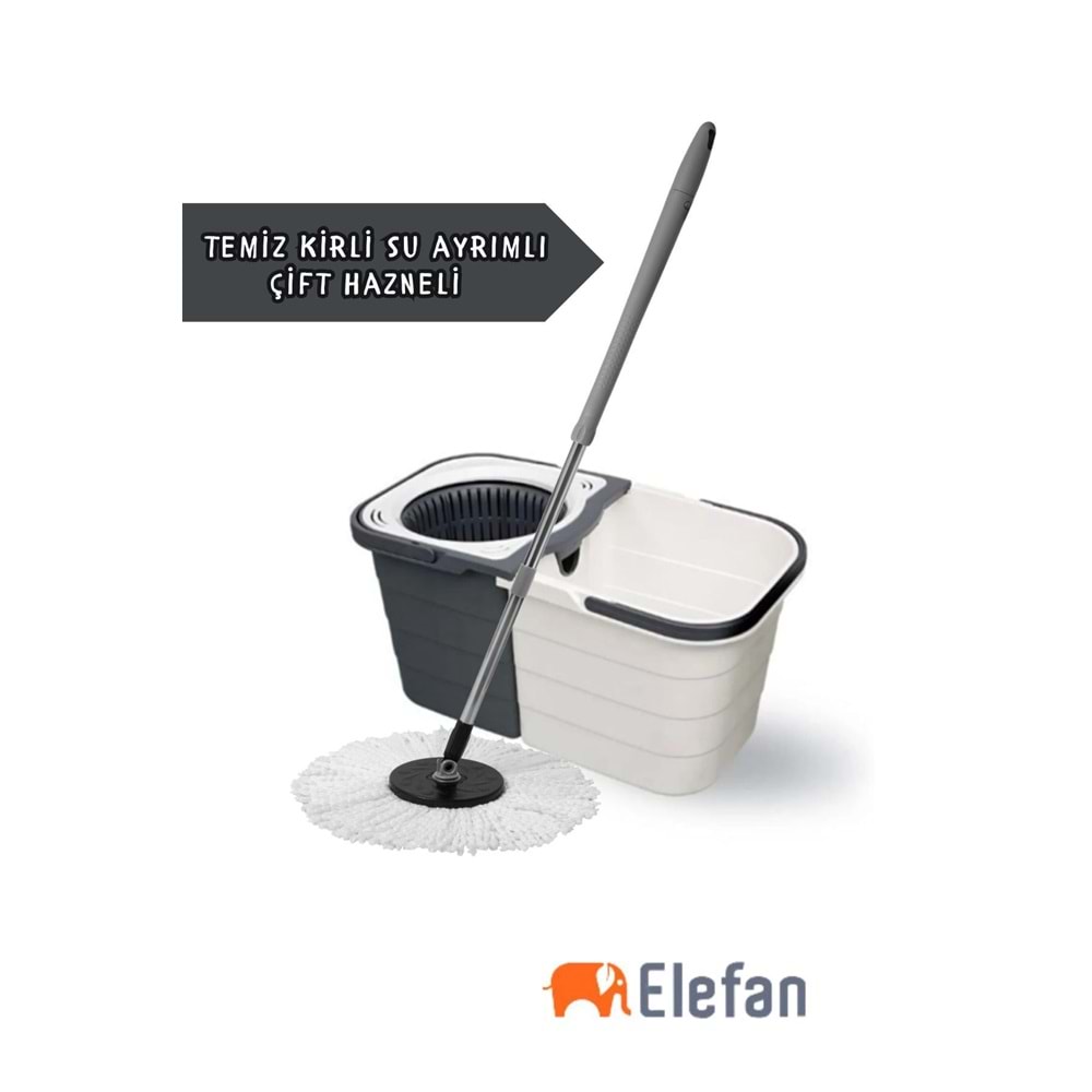 Elefan Duo Mop Kirli Su Temiz Su Ayrı Temızlık Setı 19Lt