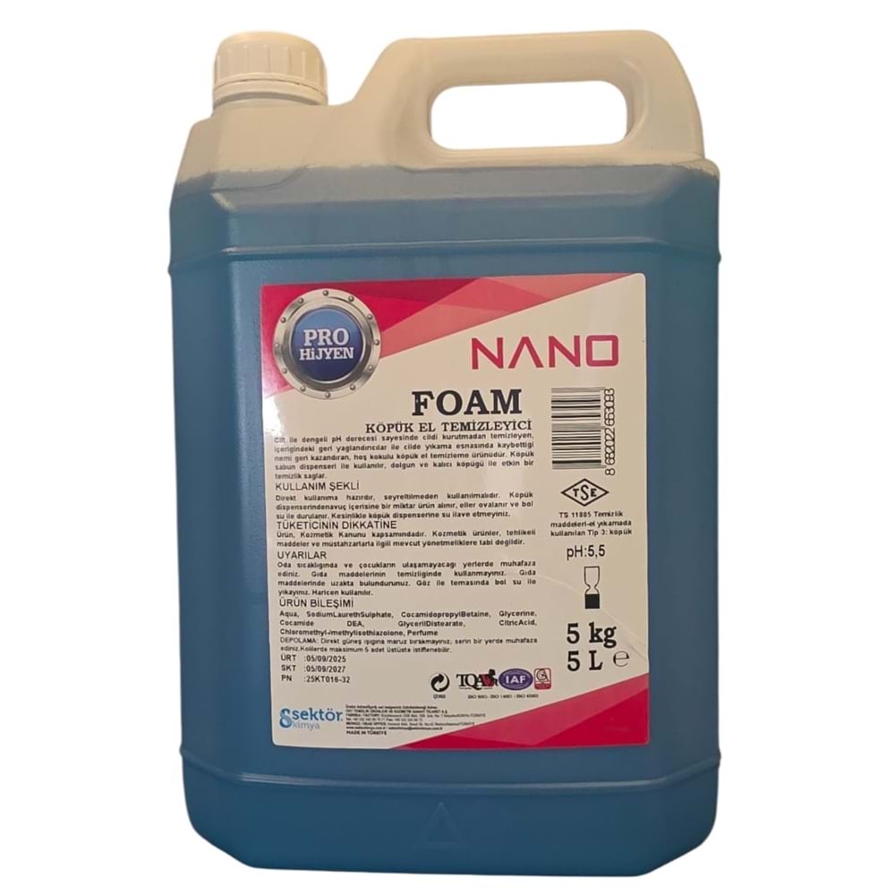 Prohijyen Nano FOAM Köpük El Temizleyici 5L*4Ad PF111 5