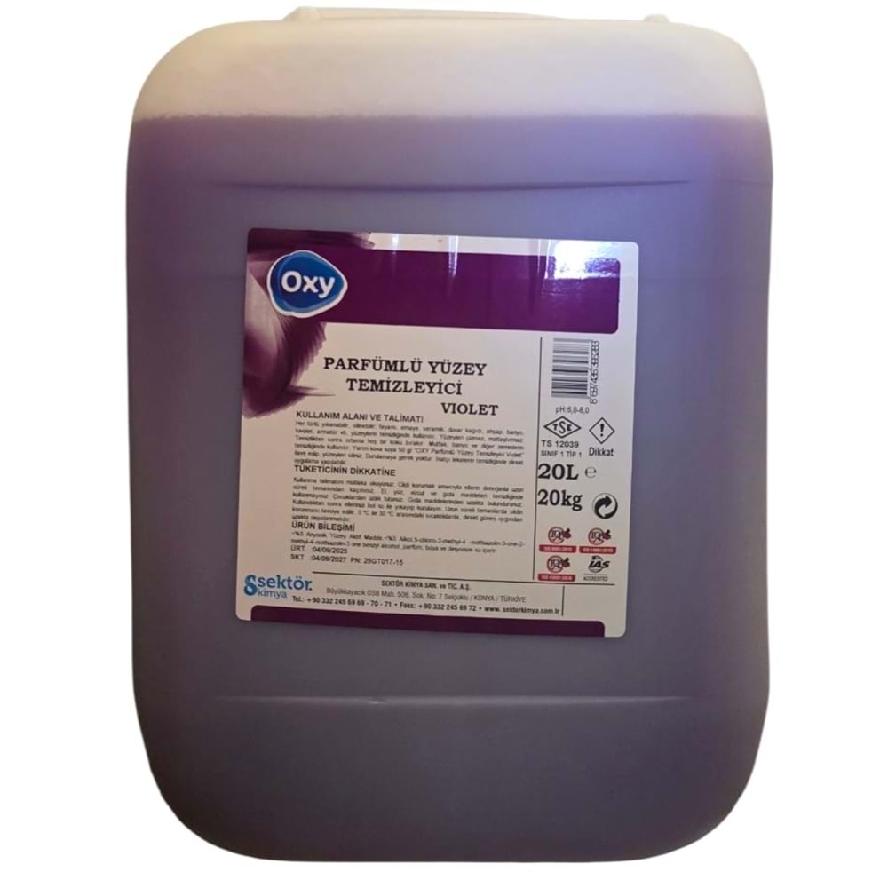 Oxy Parfümlü Yüzey Temizleyici Vıolet 20Kg GT017 20