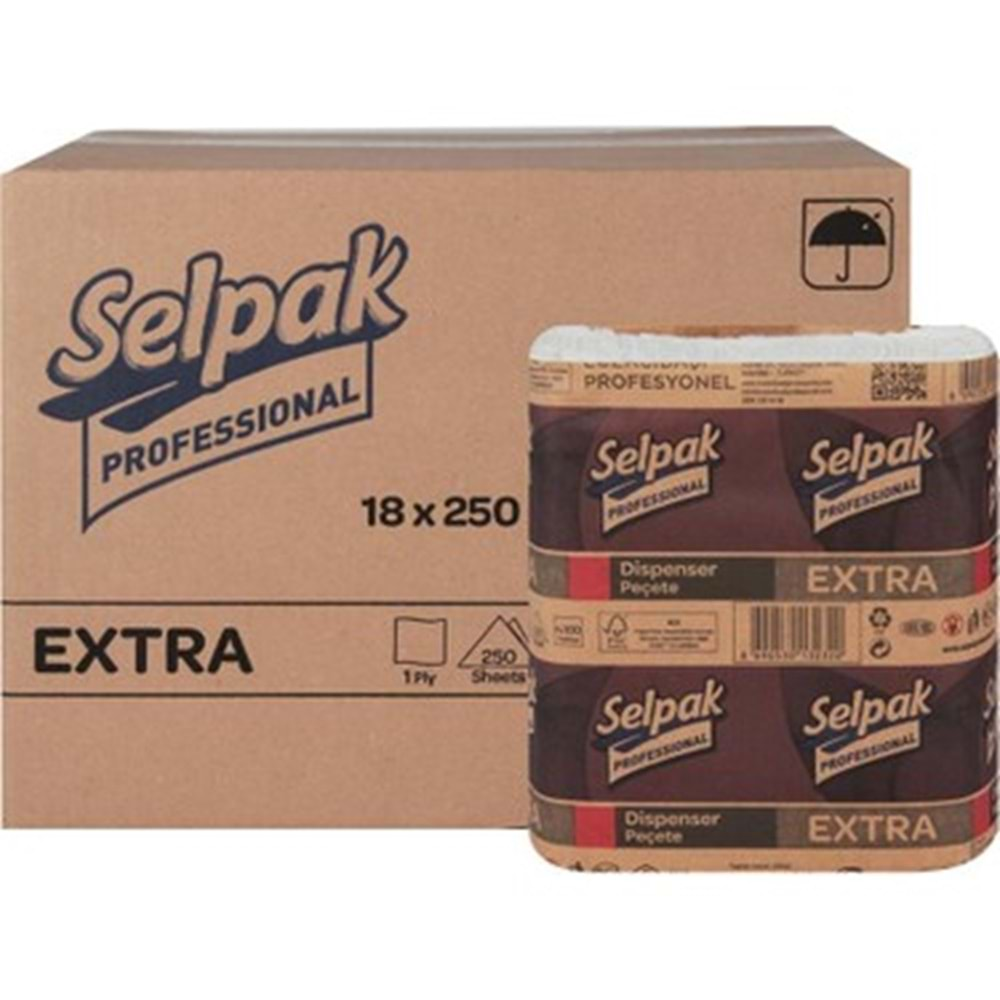 Selpak Üçkatlı Dispenser Peçete 250li*18pk