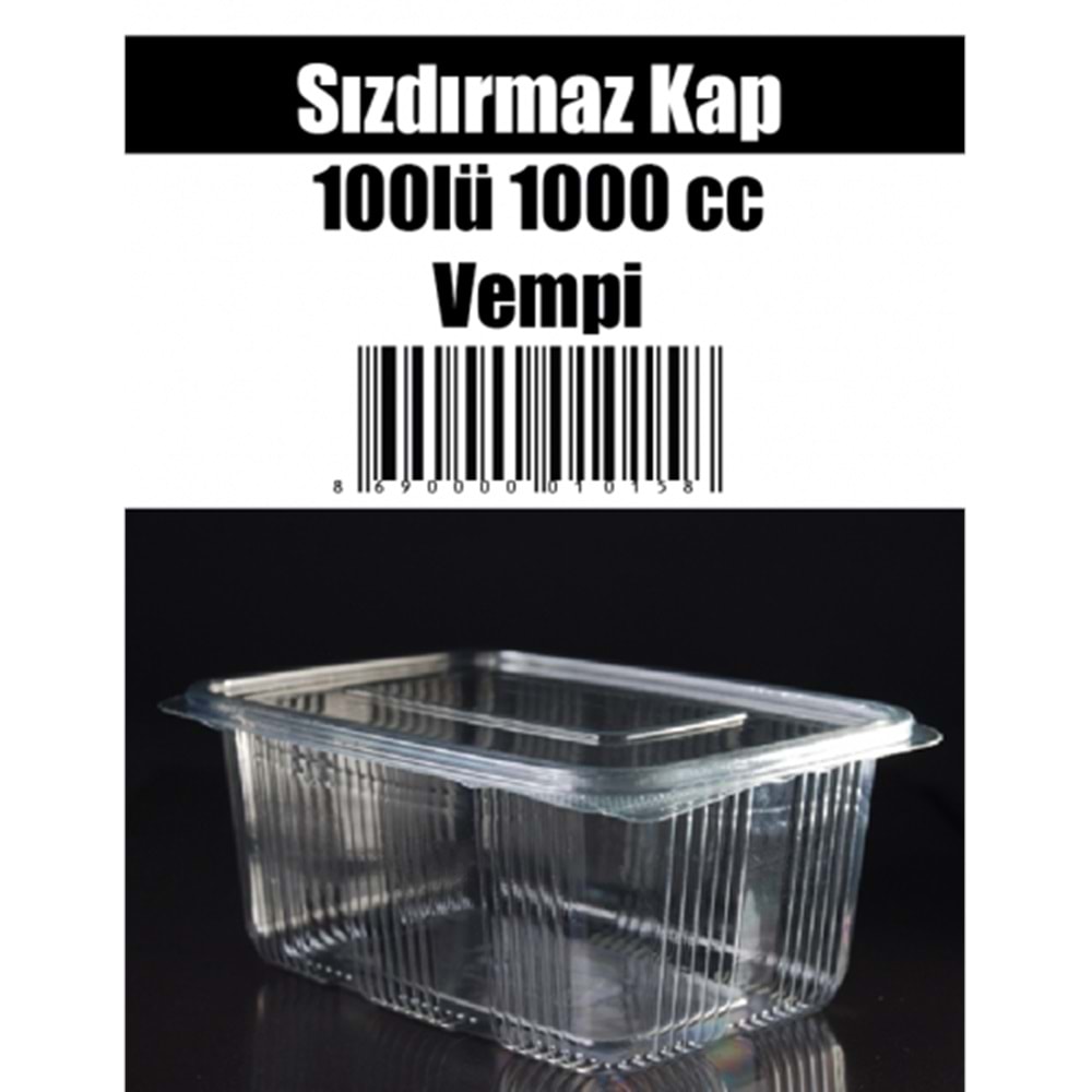 Megastar 1000cc Sızdırmaz Kase 100lü V07/E