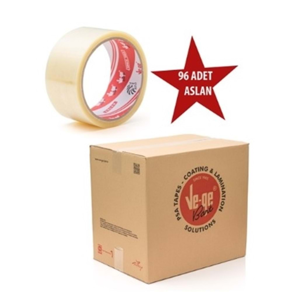 Ve-Ge Aslan 45mmx40mt Koli Bandı Şeffaf