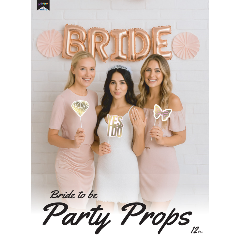 Kikajoy 12 Parça Konuşma Balonu Party Set -Bride To Be Beyaz 2006983-1