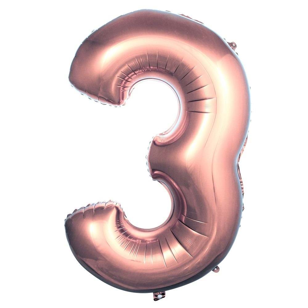 İkm Rakamlar 40Inc Folyo Balon Rosegold 3