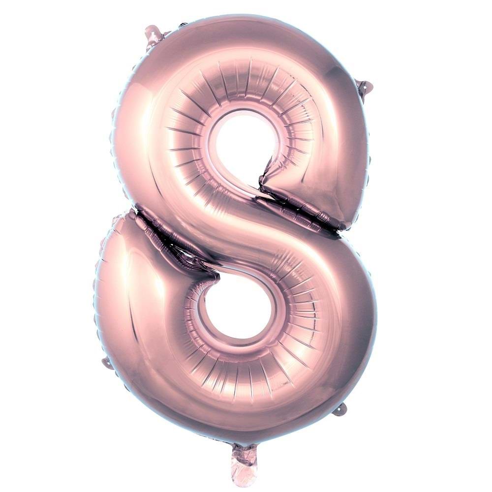 İkm Rakamlar 40Inc Folyo Balon Rosegold 8
