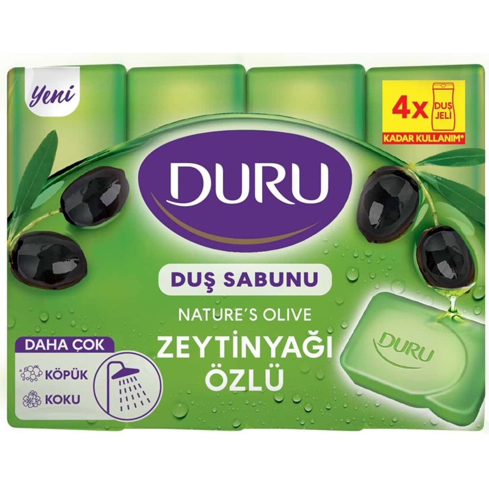 Duru Duş Sabunu Zeytinyağı Özlü 4*150gr