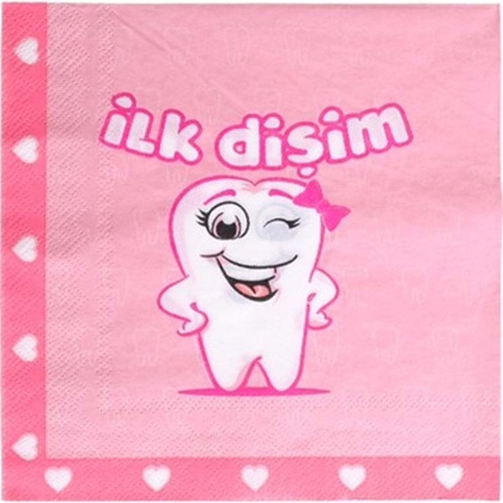 Roll-Up Party Dreams İlk Dişim Pembe Peçete