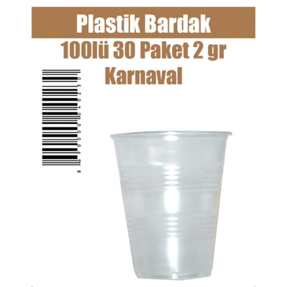 Melissa 180cc 200gr Lux Plastik Bardak 100lü