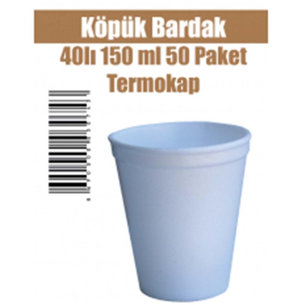 Köpük 150cc Bardak 40lı*25pk