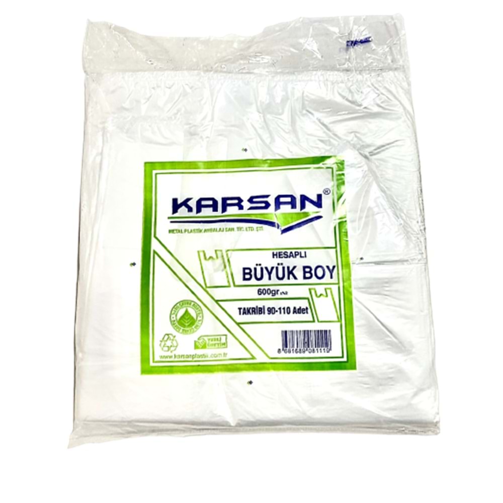 Karsan ŞEFFAF Hesaplı Büyük Boy Atlet Poşet 80-90Adet