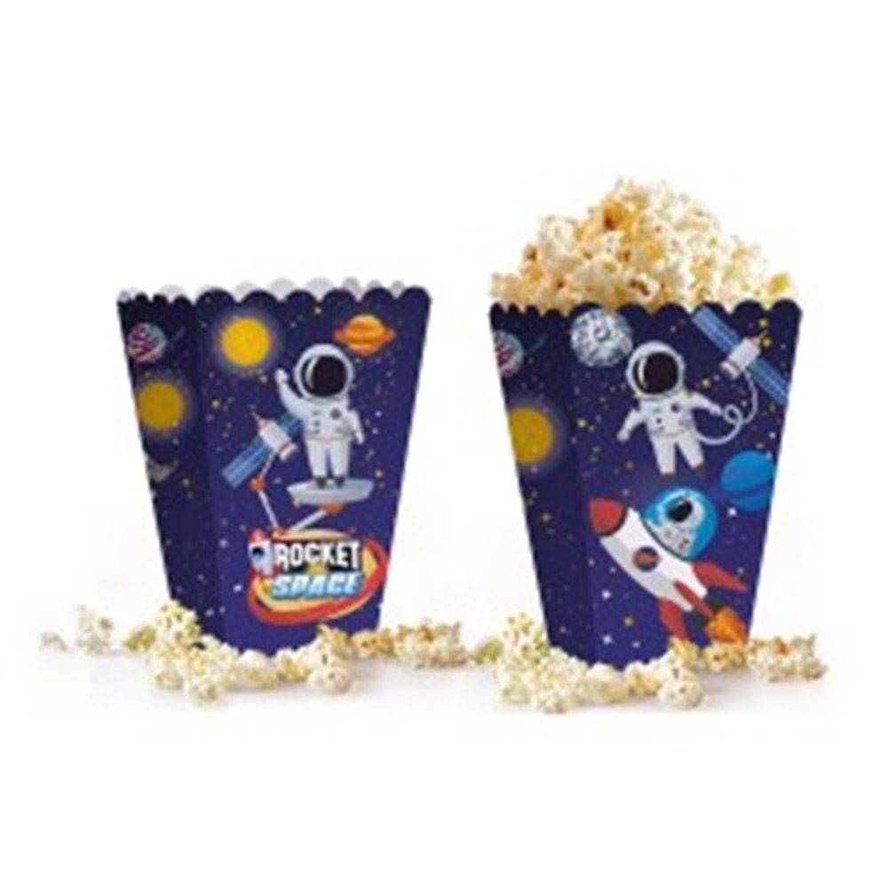 Rocket Space Popcorn Kutusu 8li