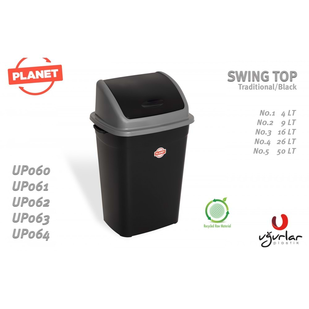 Planet Swıng Top Çöp Kovası No:3 16lt Up062/Up118