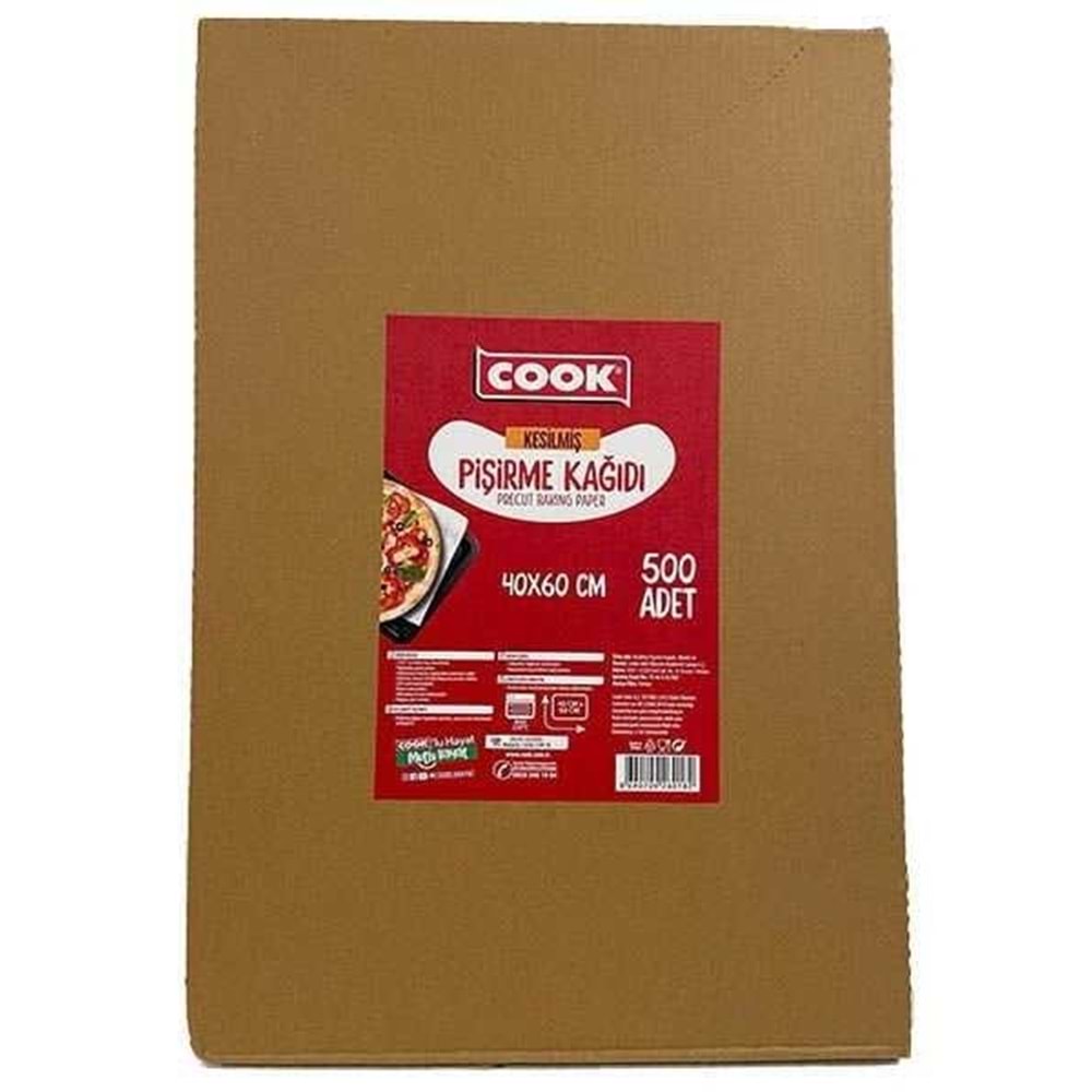 Cook Edt Yağlı Pişirme Kağıdı Beyaz 40x60 cm 500 Yaprak