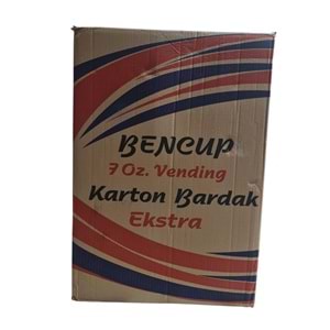 Bencup 7oz Ekstra Vendik Karton Bardak 50li*60pk