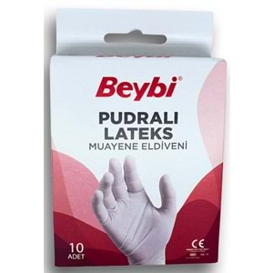 Latex Pudralı Muayene Eldiveni 10lu*15pk