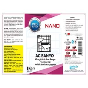 Prohijyen Nano AC Banyo Kireç Çözücü ve Banyo Temizleyici 1kg*12ad PF013
