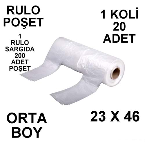 Rulo Orta Boy 200lü Atlet Poşet