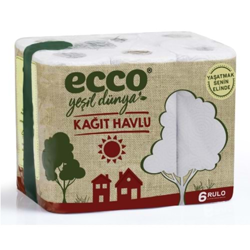 Ecco Yeşil Dünya Kağıt Havlu 6lı*4pk