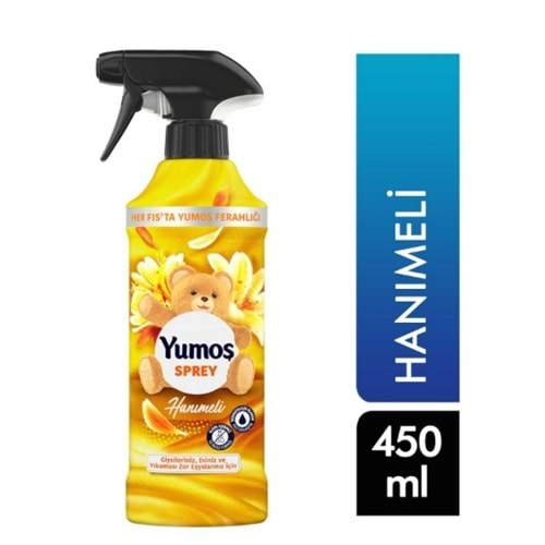 Yumoş Çamaşır Kokusu Sprey 450 ml Hanımeli