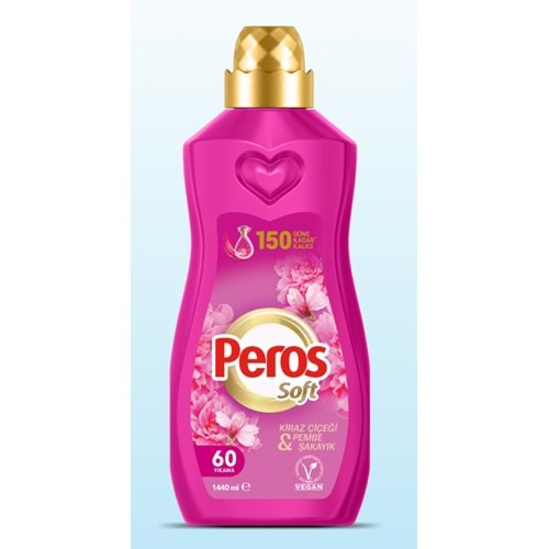 Peros Soft Konsantre Çamaşır Yumuşatıcı 1440ml Kiraz Çiçeği & Pempe Şakayık