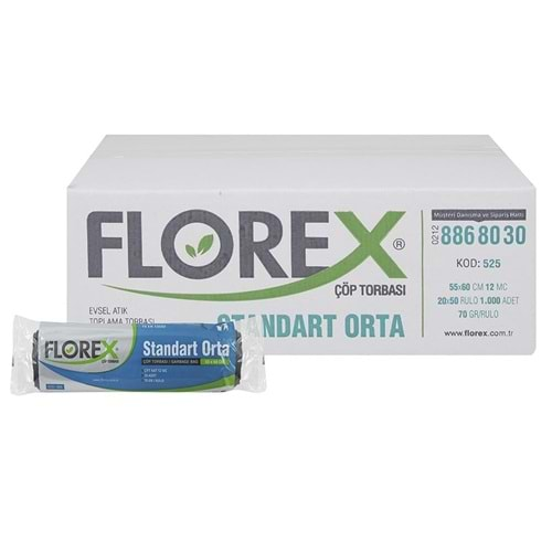 Florex Orta Boy Çöp Poşeti 20li F525*50