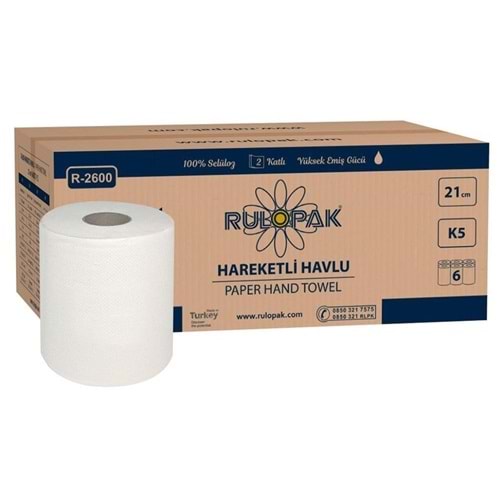 Rulopak 21cm Hareketli Havlu K5 R300107