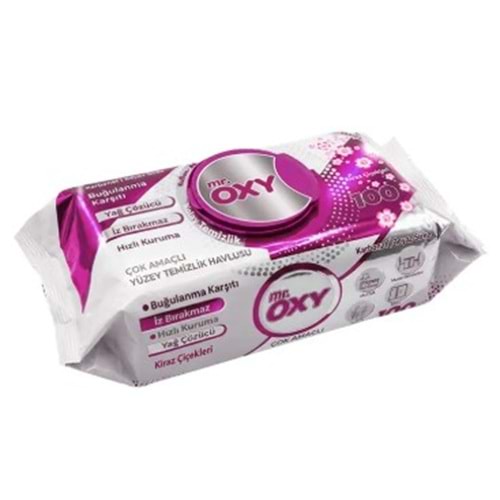 Mr Oxy Çok Amaçlı Yüzey Temizlik Havlusu Kiraz Çiçekleri 100Lü