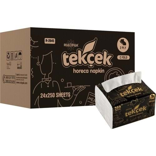 Rulopak Horeca Tekçek Peçete 2Katlı 250li*24pk R300402