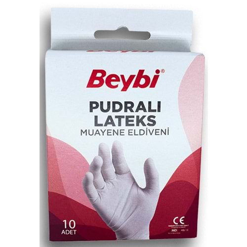 Latex Pudralı Muayene Eldiveni 10lu*15pk
