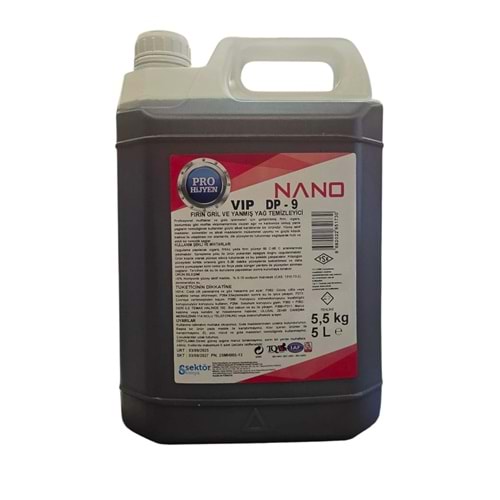 Prohijyen Nano VIP DP-9 Fırın Gril ve Yanmış Yağçöz 5L*4ad PF029 5