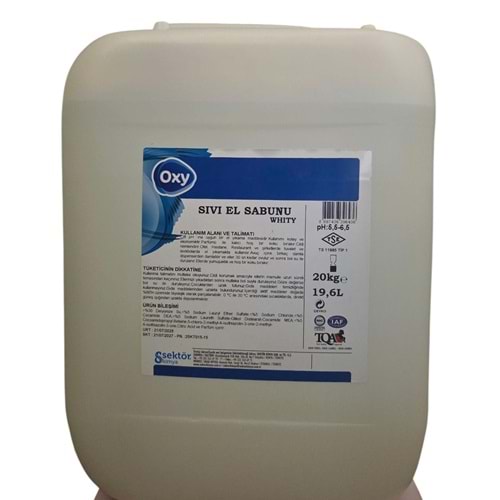 Oxy Sıvı El Sabunu Whity Beyaz 20kg KT015 20