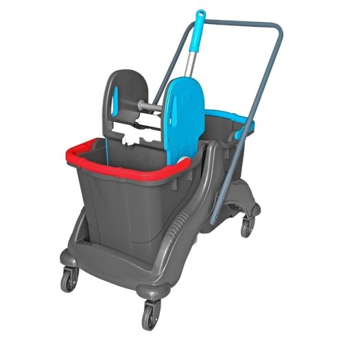 Rindo Terta Çift Kovalı Temizlik Arabası Mimoza Pres CK748