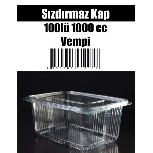 Megastar 1000cc Sızdırmaz Kase 100lü V07/E