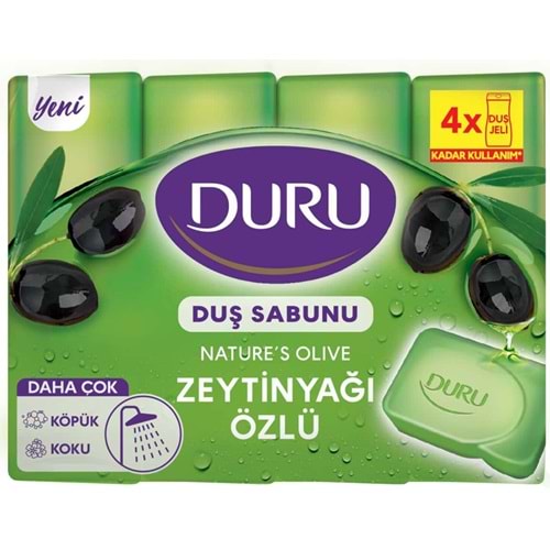 Duru Duş Sabunu Zeytinyağı Özlü 4*150gr