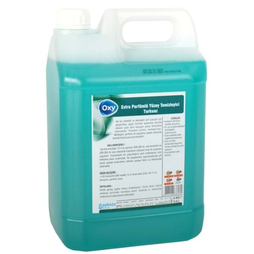 Oxy Parfümlü Yüzey Temizleyici Turkuaz 5Kg GT-022 5