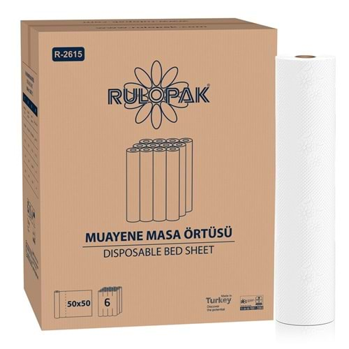 Rulopak Muayene Masa Örtüsü 50mt*6Ad R300121