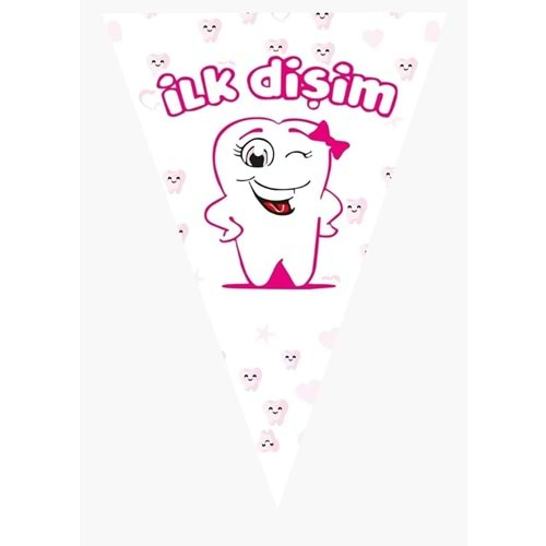 Roll-Up Party Dreams İlk Dişim Üçgen Flema Pembe