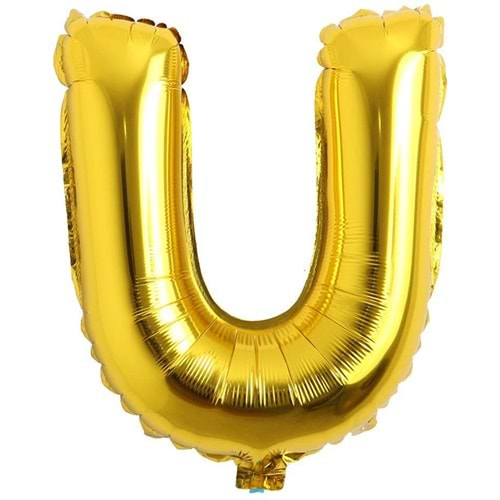 Rps Folyo Harf Balon Gold 'U' 16 Inc