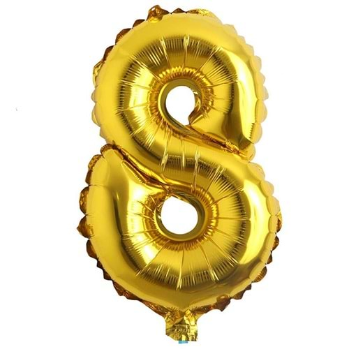 Rps Folyo Rakam Balon Gold '8' 16 Inc