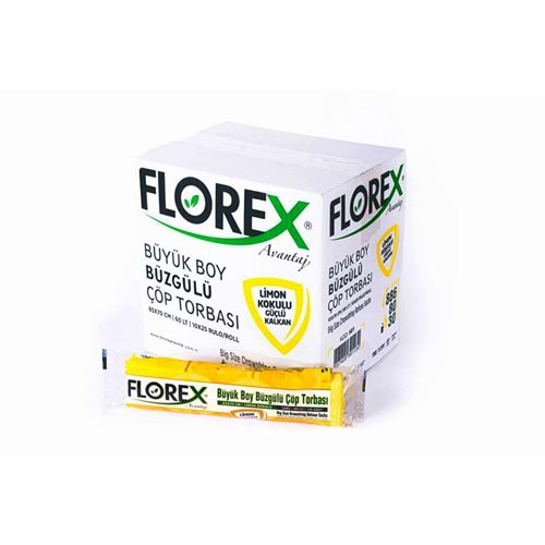 Florex Büyük Limon Büzgülü Çöp Poşeti Avantaj F501