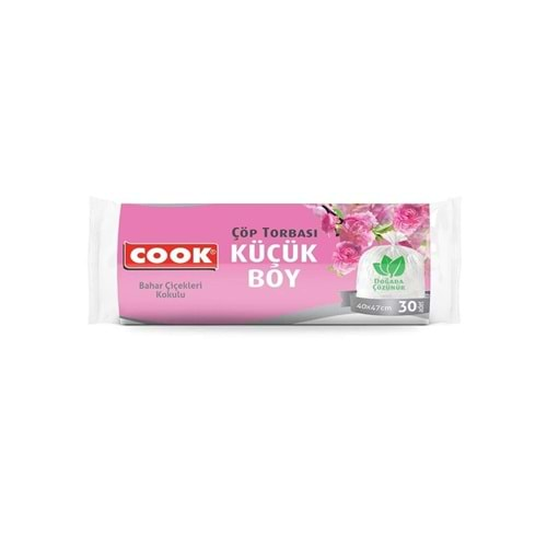 Cook Küçük Boy Bahar Çiçekleri Kokulu Çöp Torbası 30lu