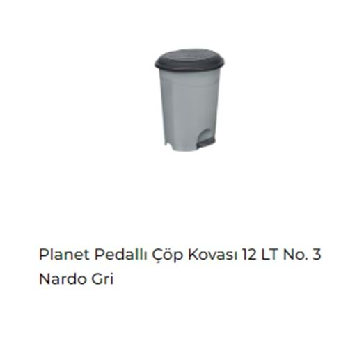 Planet Pedallı Çöp Kovası No:3 12lt UP026