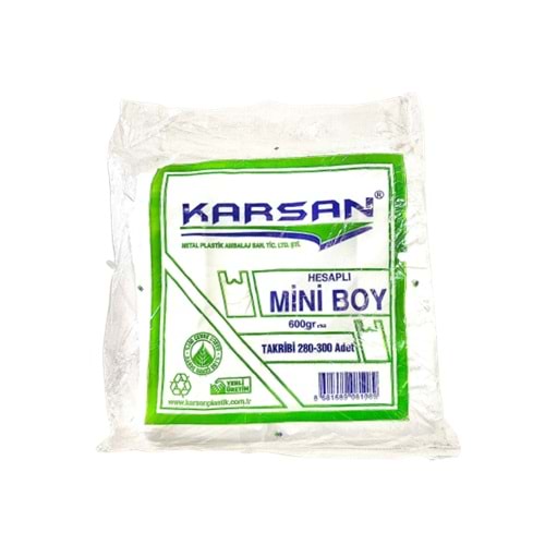 Karsan ŞEFFAF Hesaplı Mini Boy Orjinal Atlet Poşet 280-300Adet