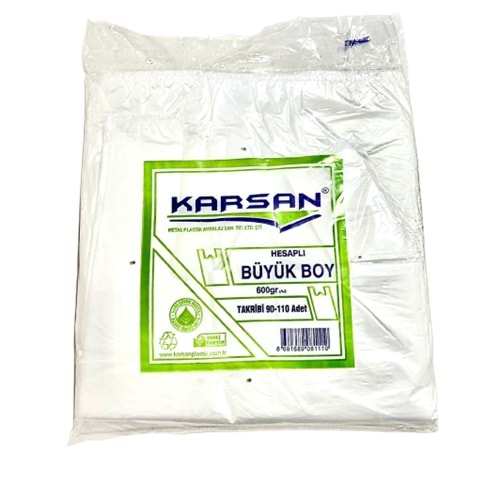 Karsan ŞEFFAF Hesaplı Büyük Boy Atlet Poşet 80-90Adet
